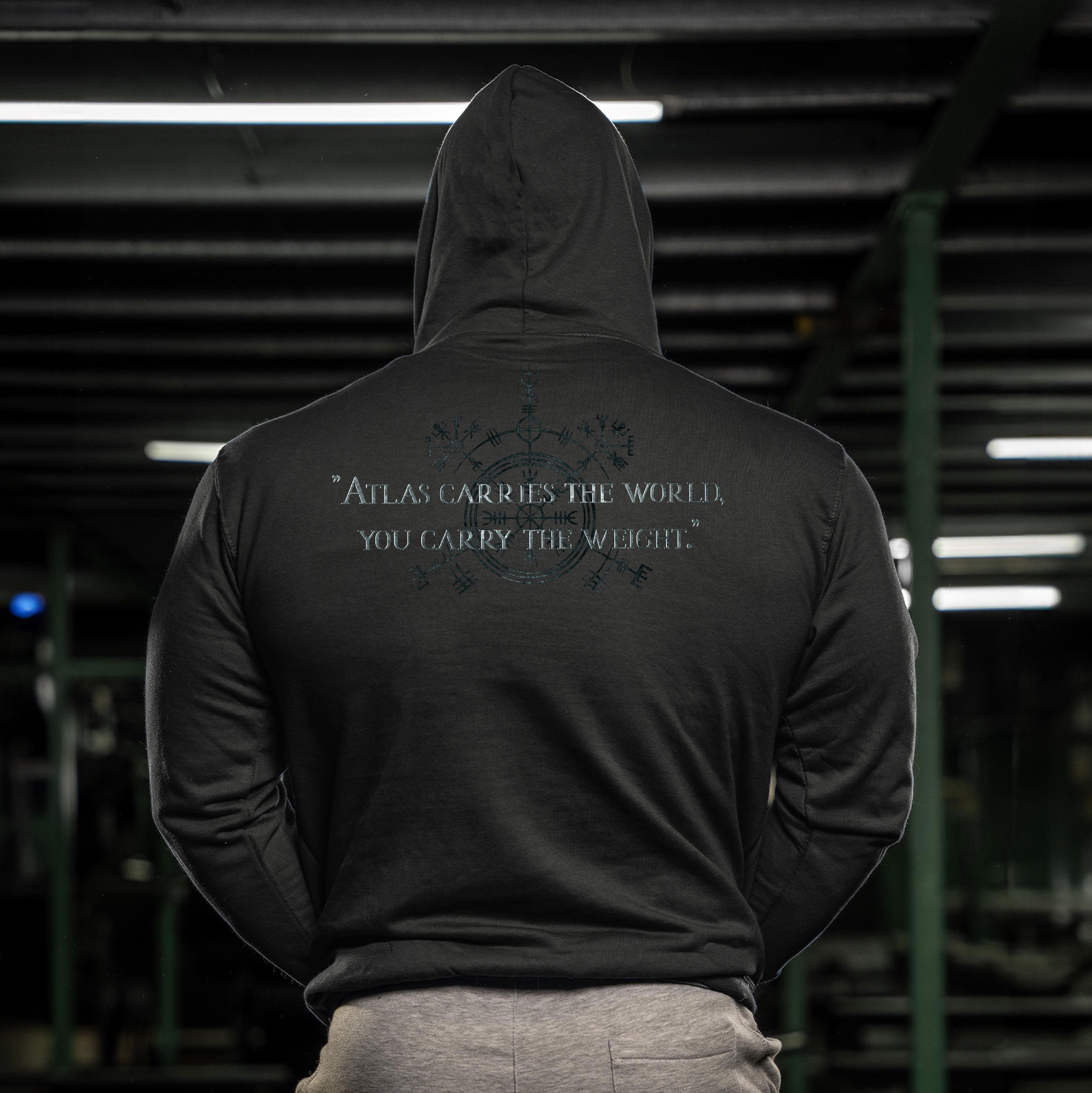 Atlas Strength Carry The Weight - Gym Hoodie