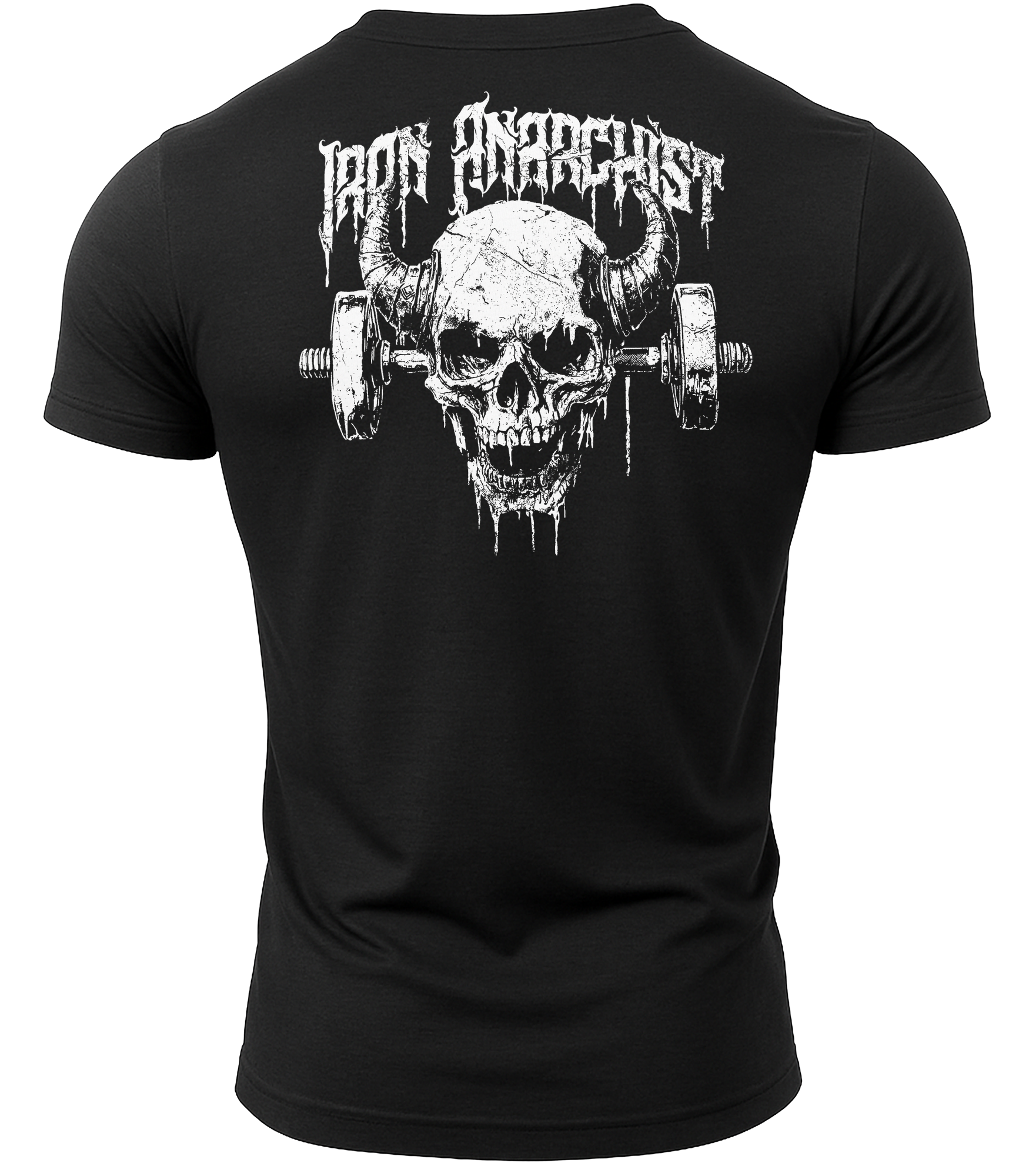 GYMTIER-IRONANARCHISTSSKULLBARBELL-GD001 - BLAC