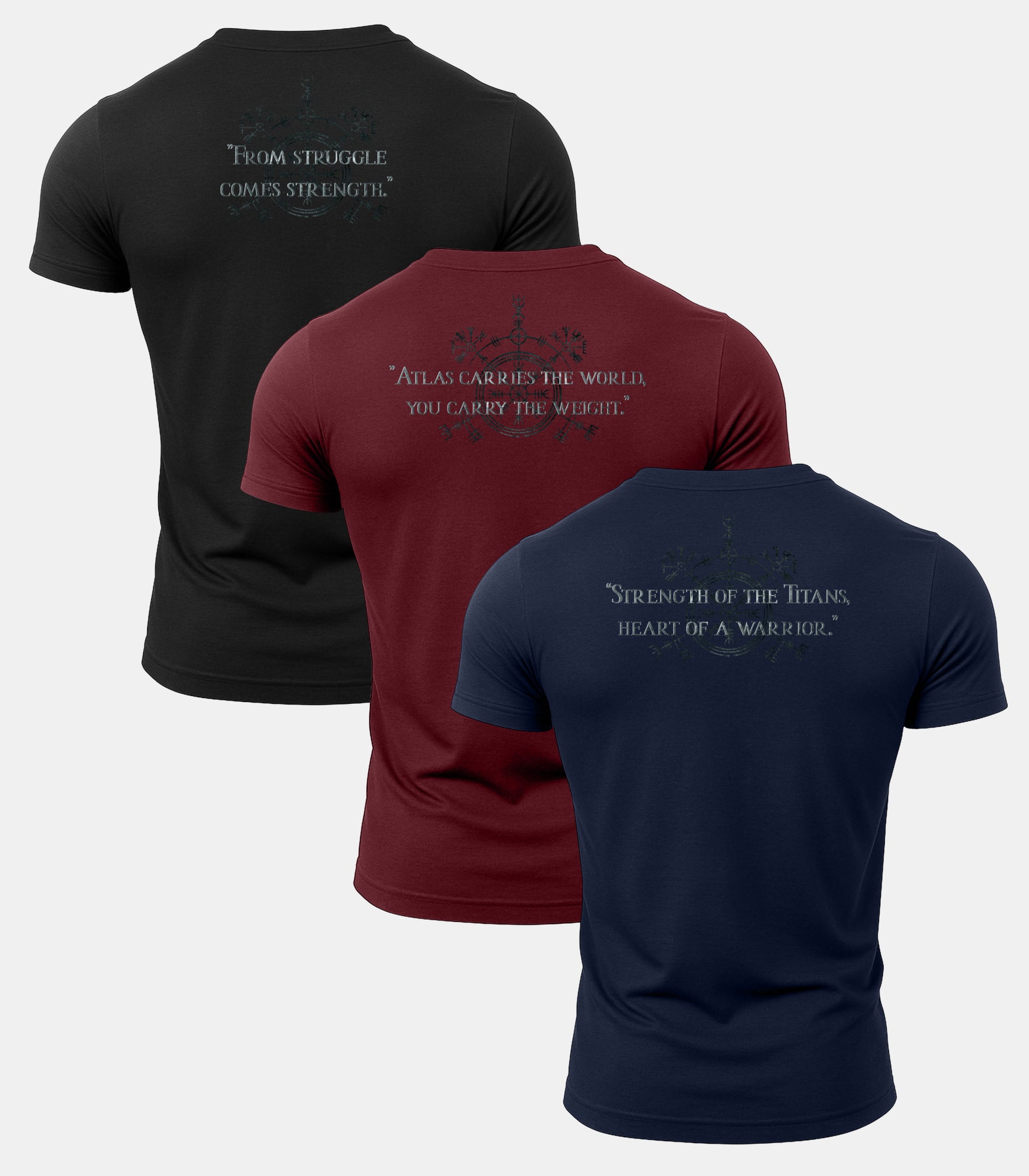 Atlas Strength Quote Gym T-Shirt 3 Pack