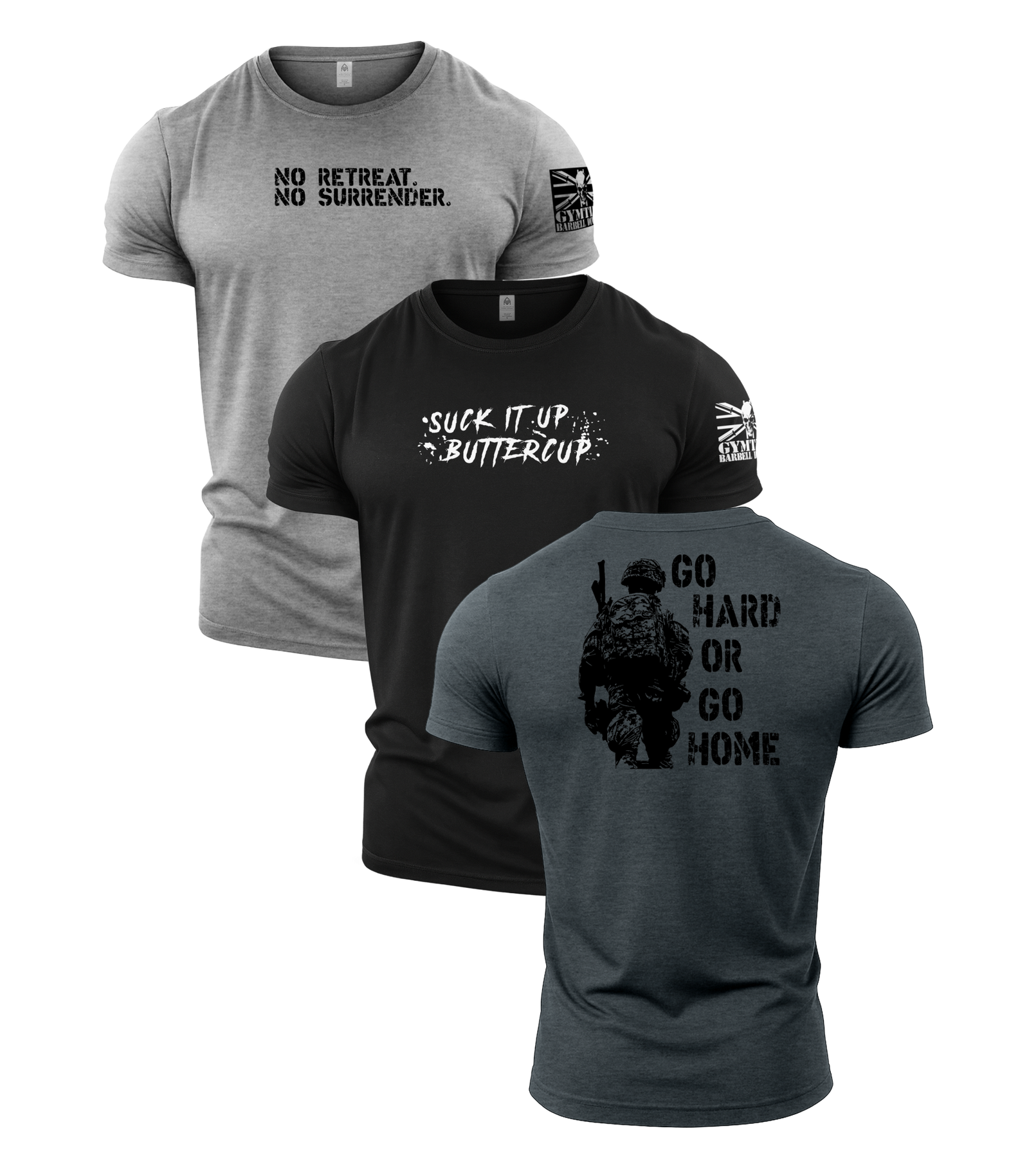 Gymtier Barbell Division - Buttercup Gym T-Shirt 3 Pack