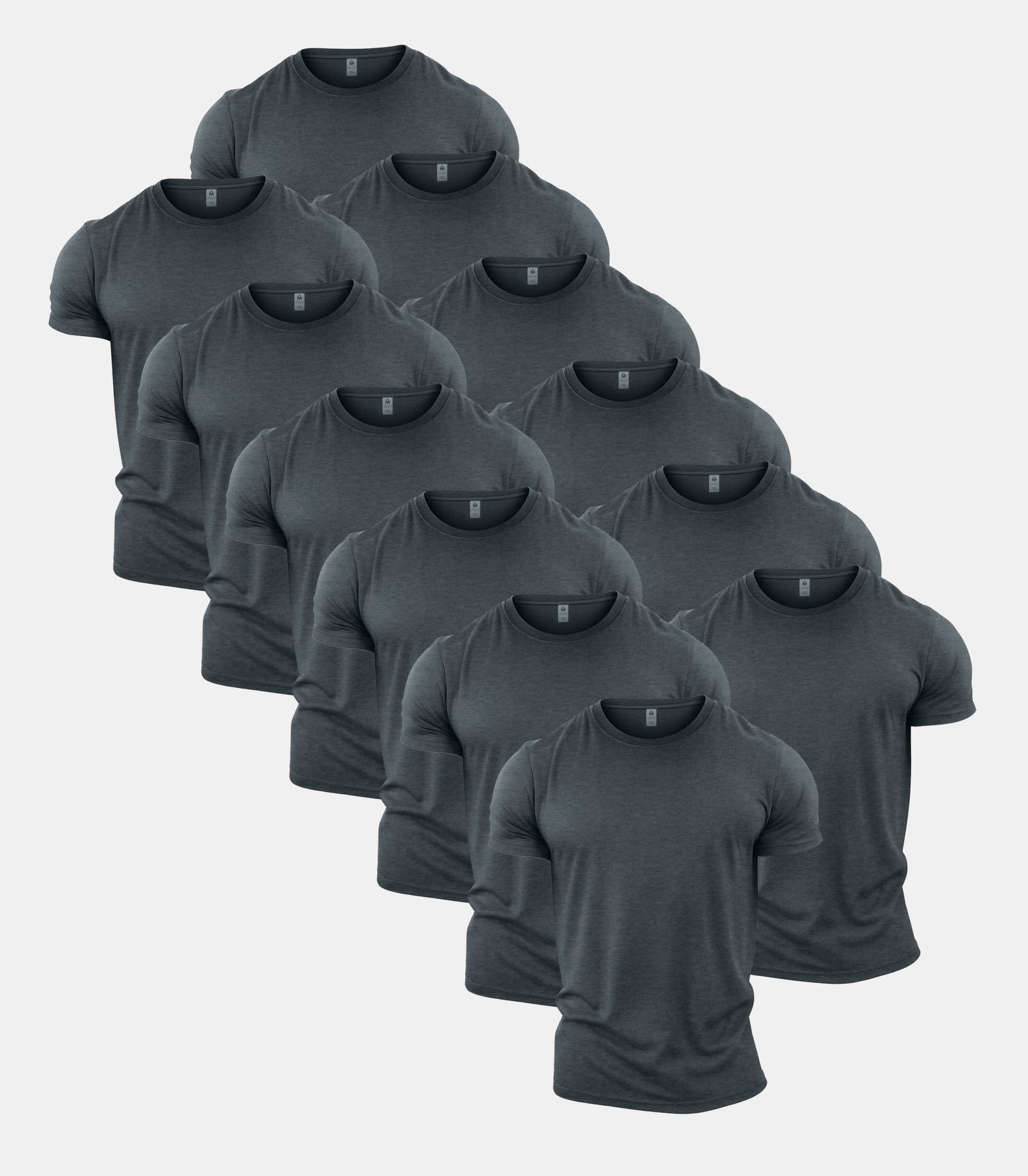 All Grey Crew Neck Gym T-Shirt 12 Pack