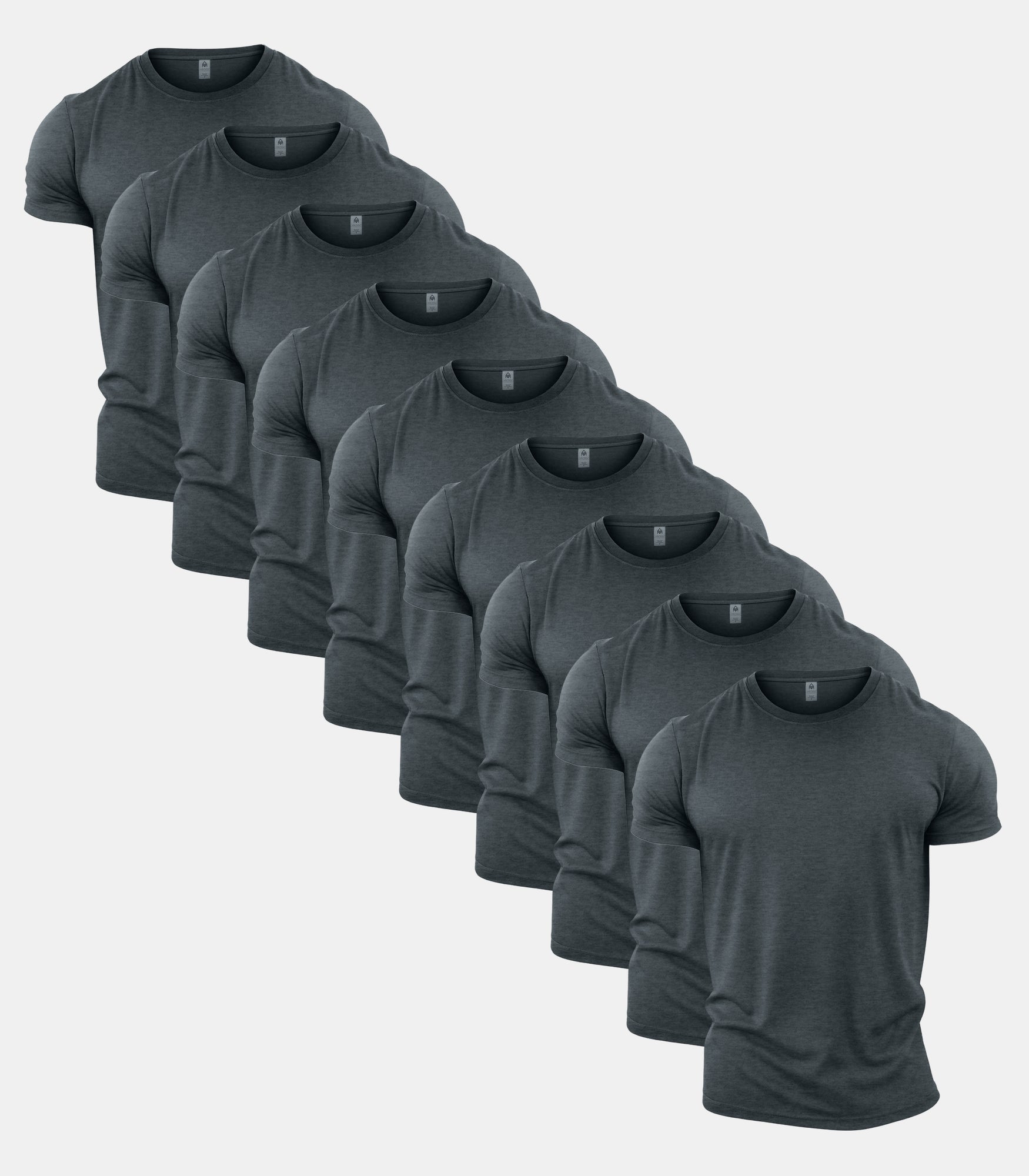 All Heather Crew Neck Gym T-Shirt 9 Pack