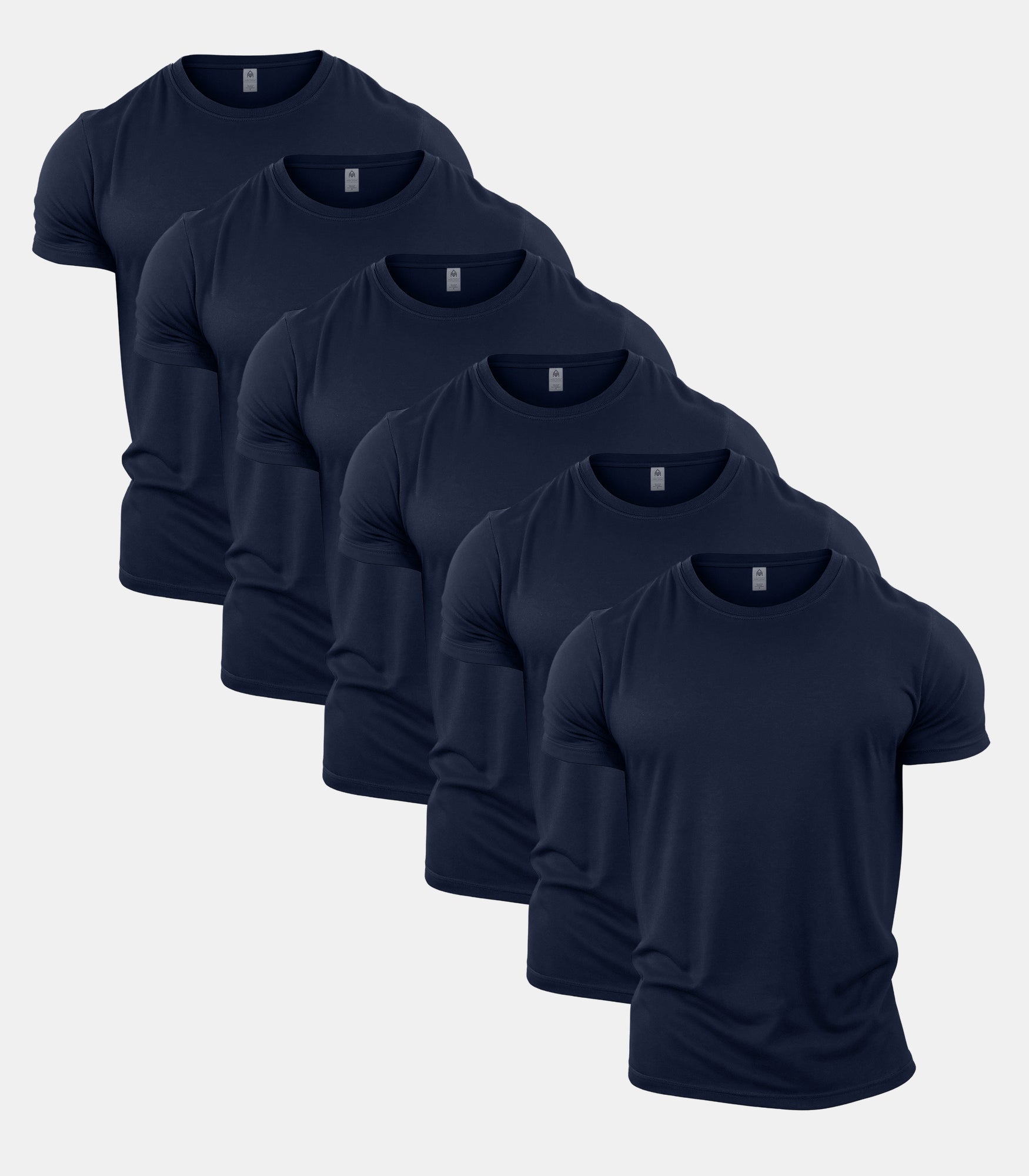All Navy Crew Neck Gym T-Shirt 6 Pack