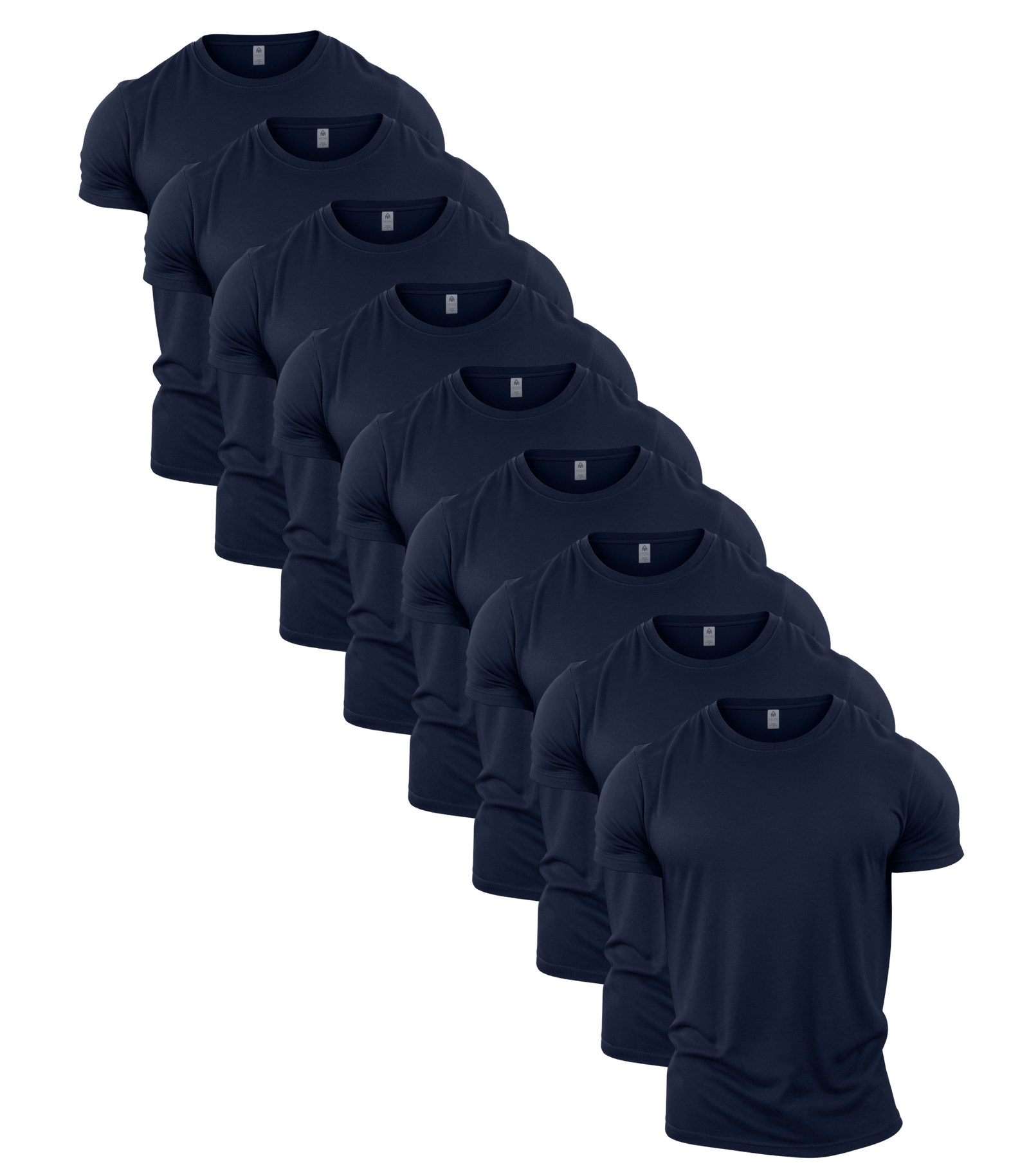 All Navy Crew Neck Gym T-Shirt 9 Pack