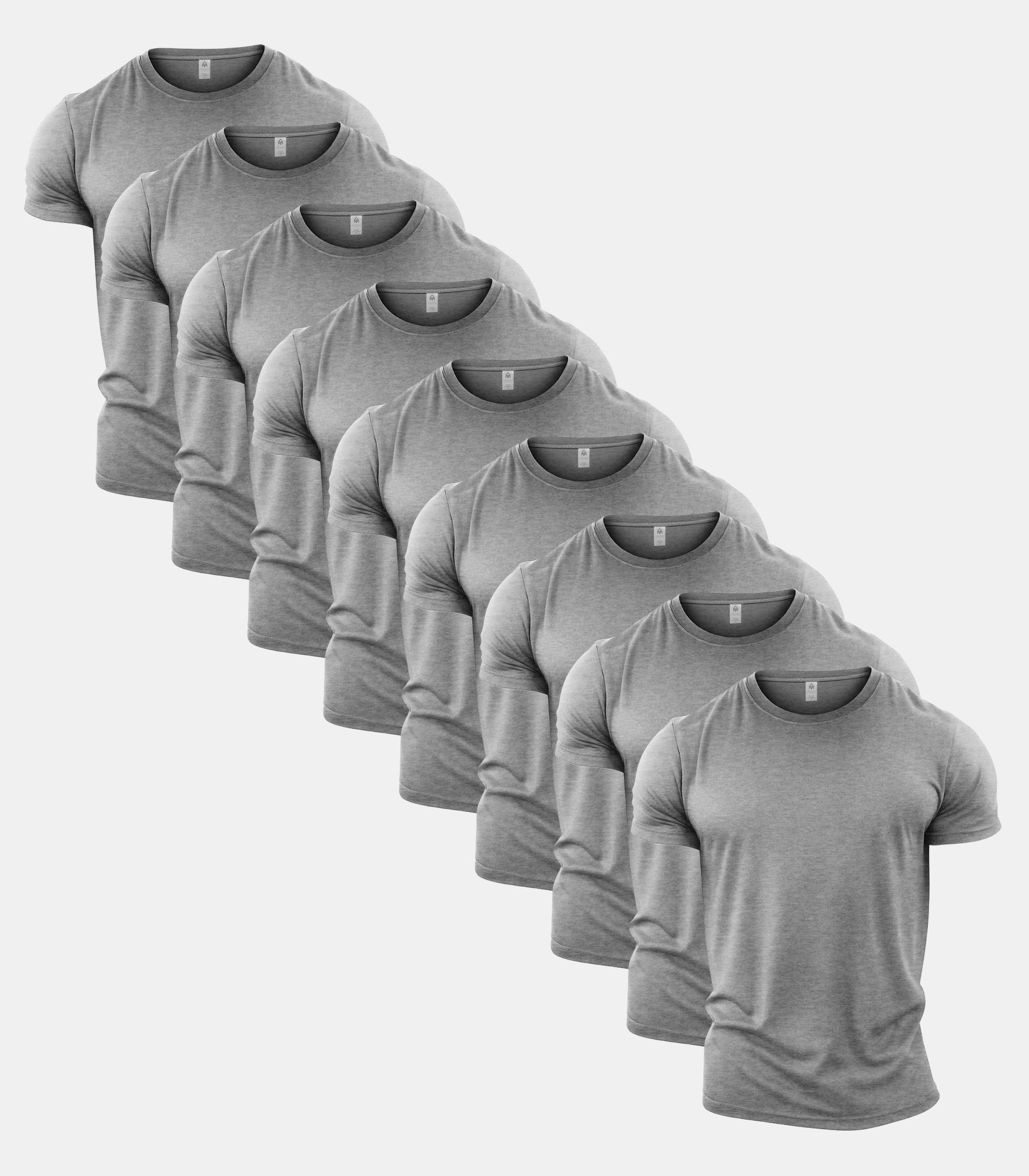 All Sport Grey Crew Neck T-Shirt 9 Pack