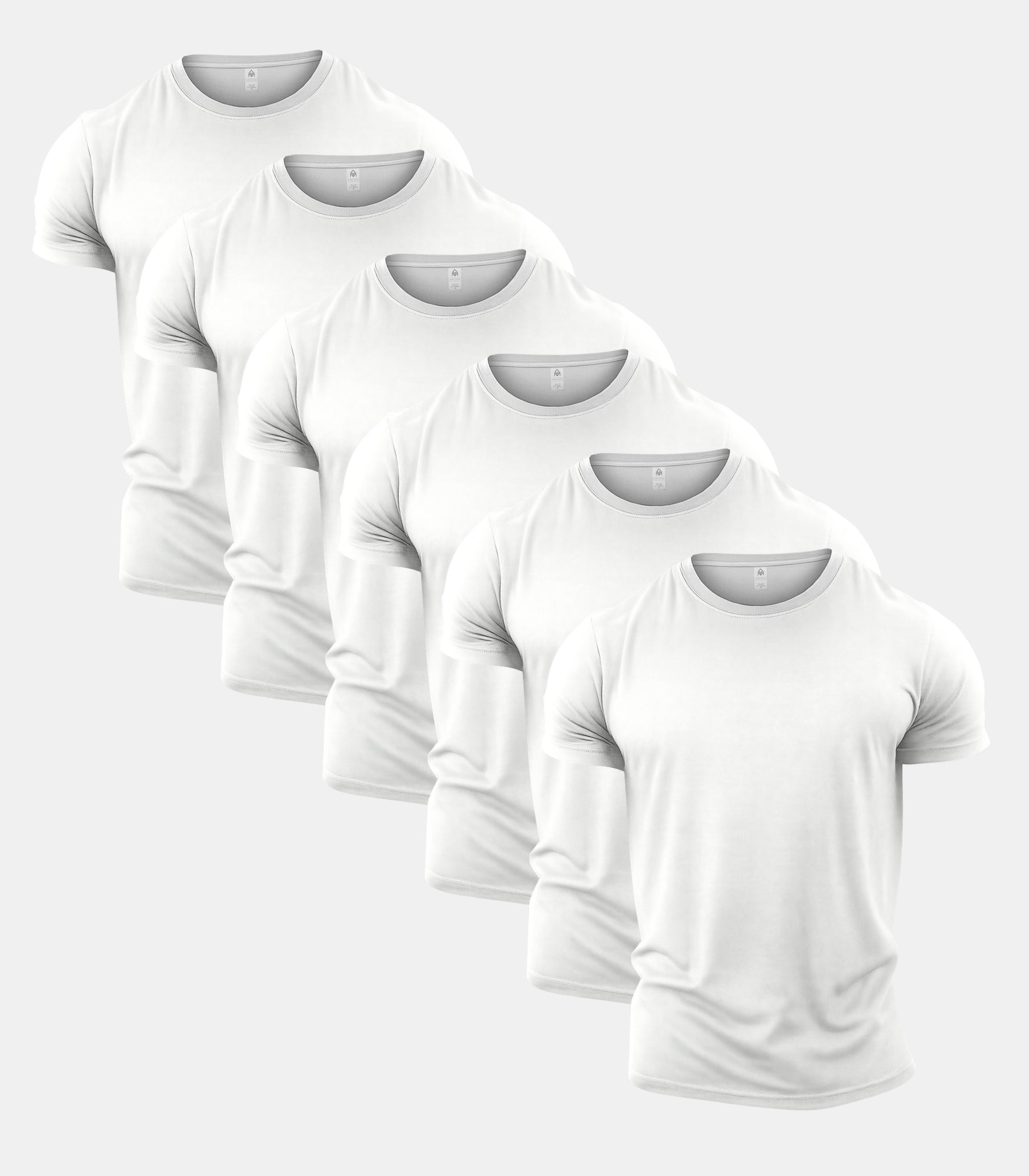 All White Crew Neck 6 Pack
