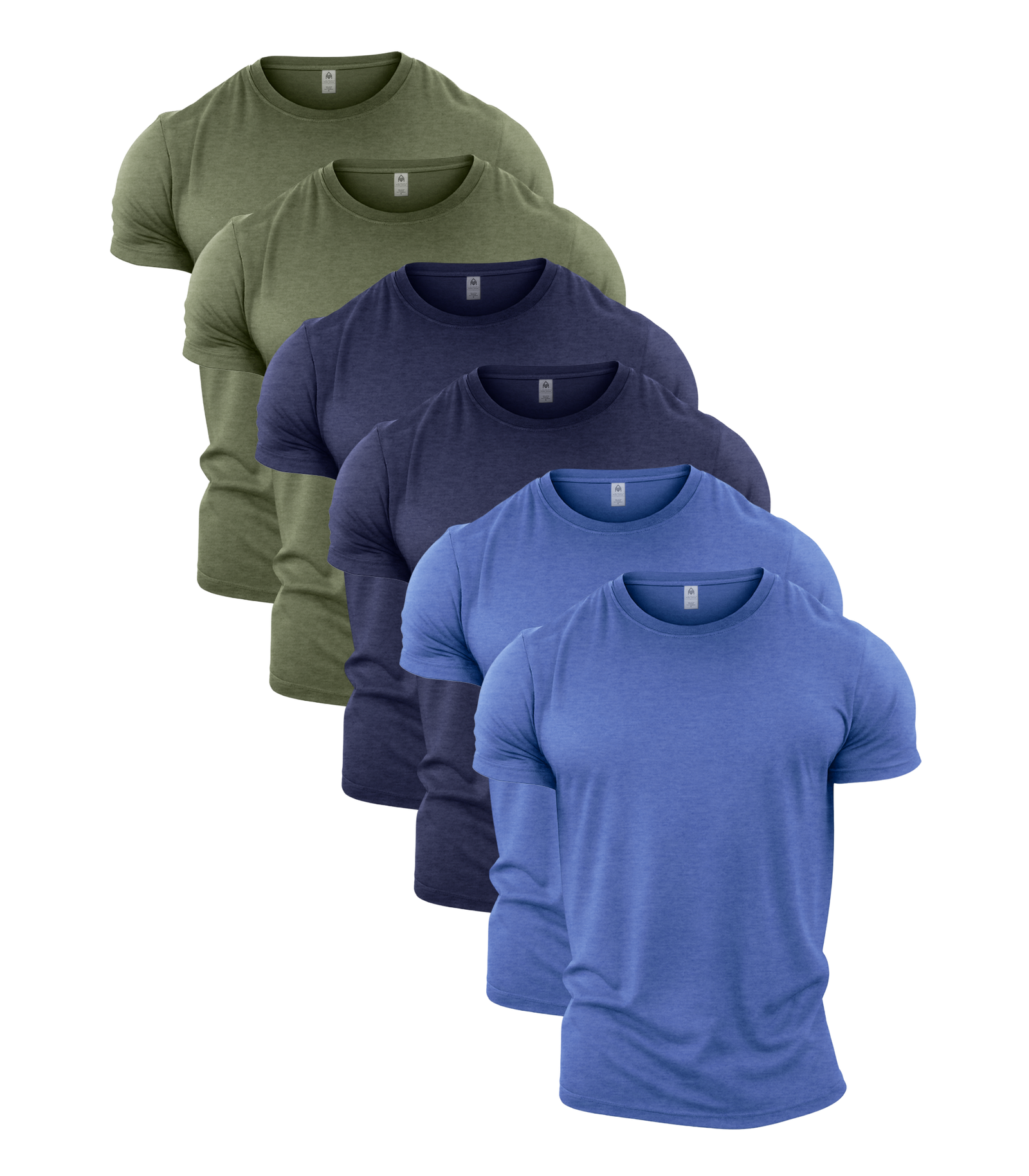 Heather Colours Crew Neck Gym T-Shirt 6 Pack