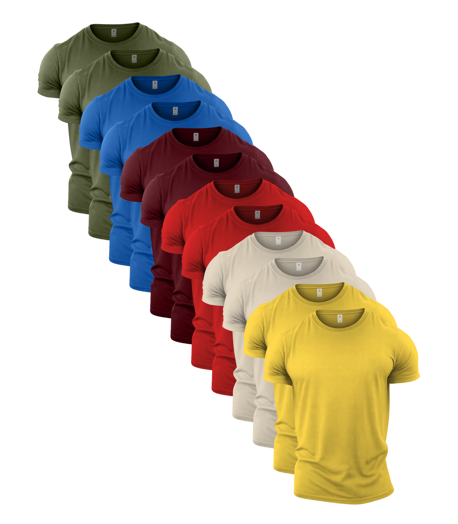 Multi Colour Crew Neck Gym T-Shirt 12 Pack