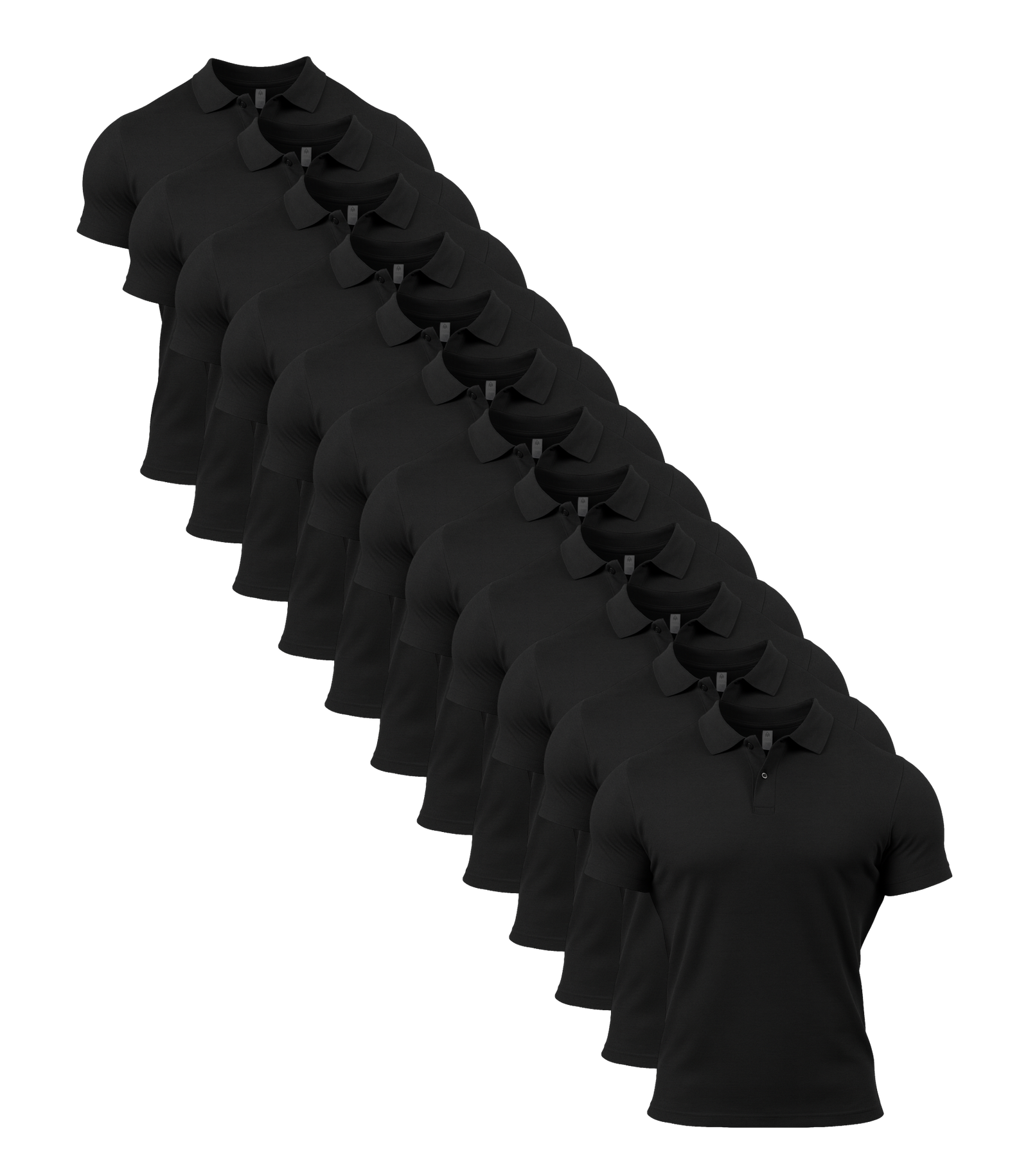 All Black Polo Shirt 12 Pack