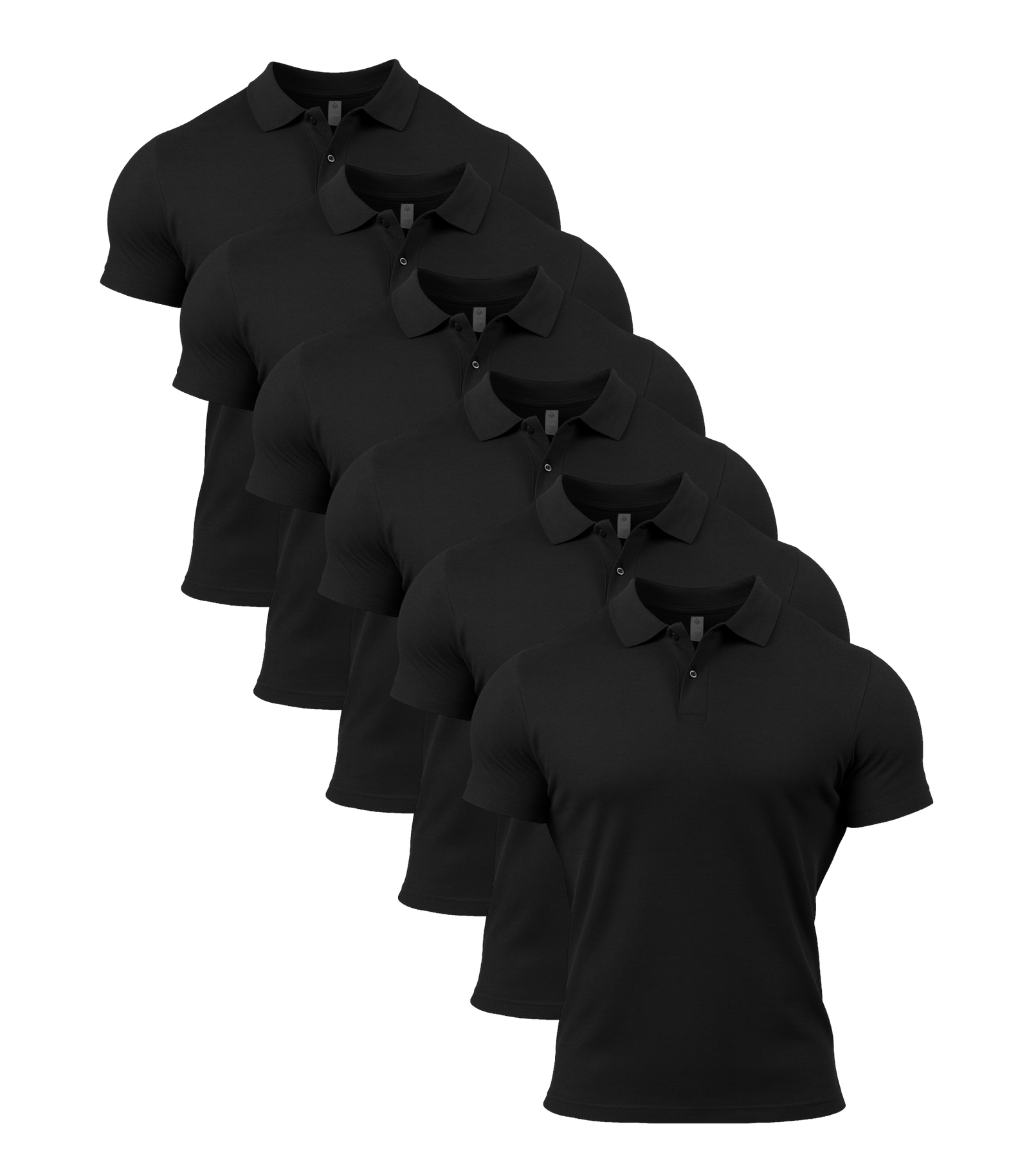 All Black Polo Shirt 6 Pack