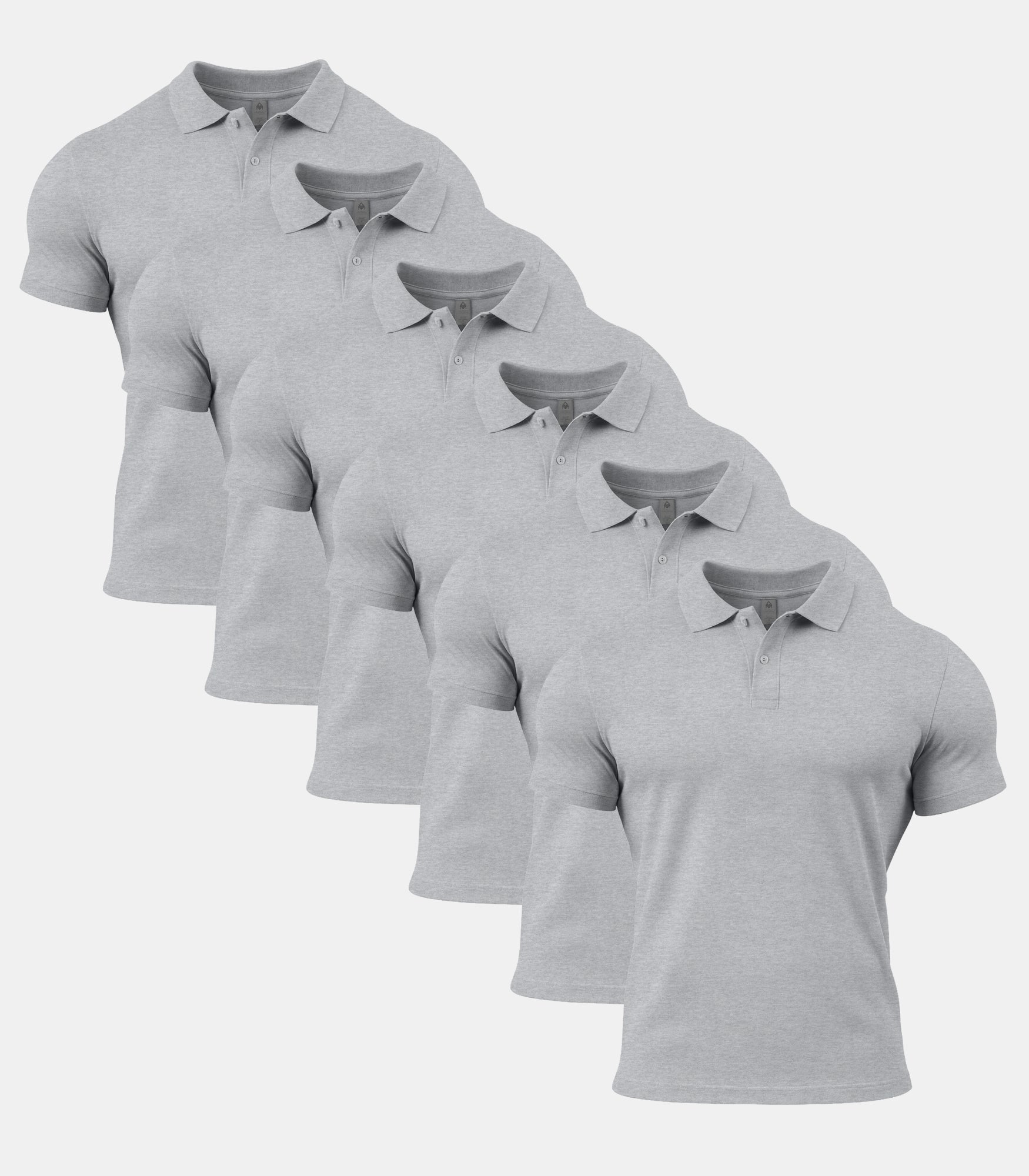 All Sport Grey Polo Shirt 6 Pack
