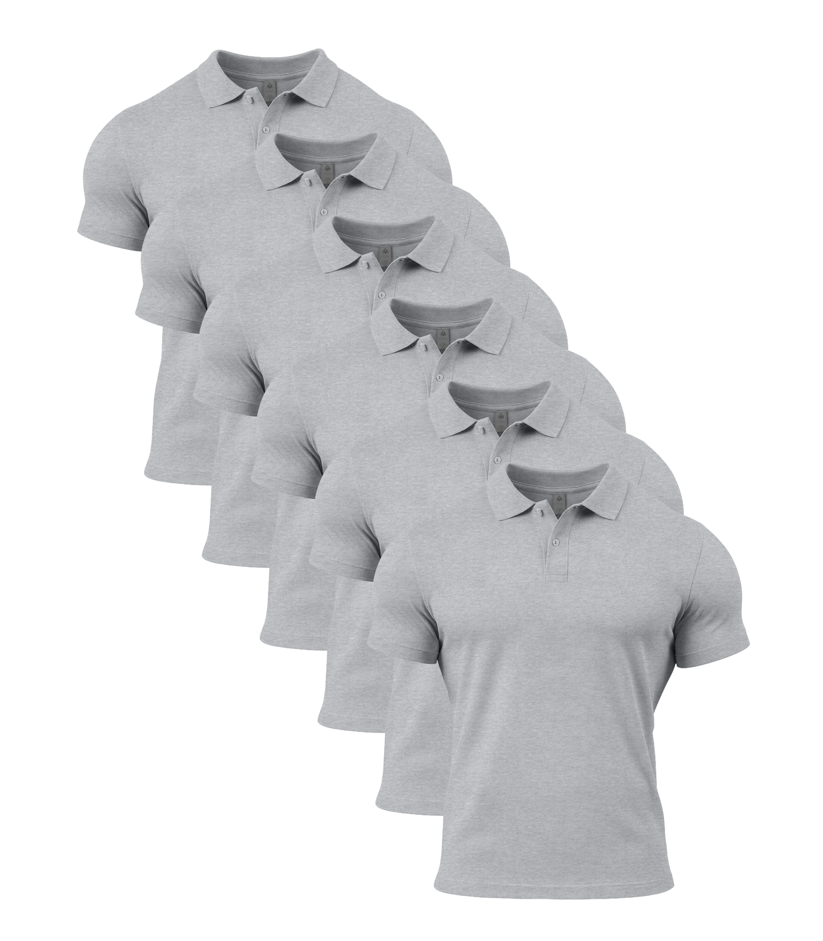 All Sport Grey Polo Shirt 6 Pack