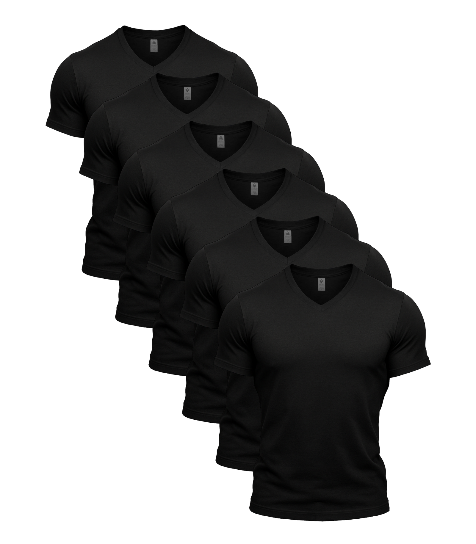 All Black V-Neck 6 Pack