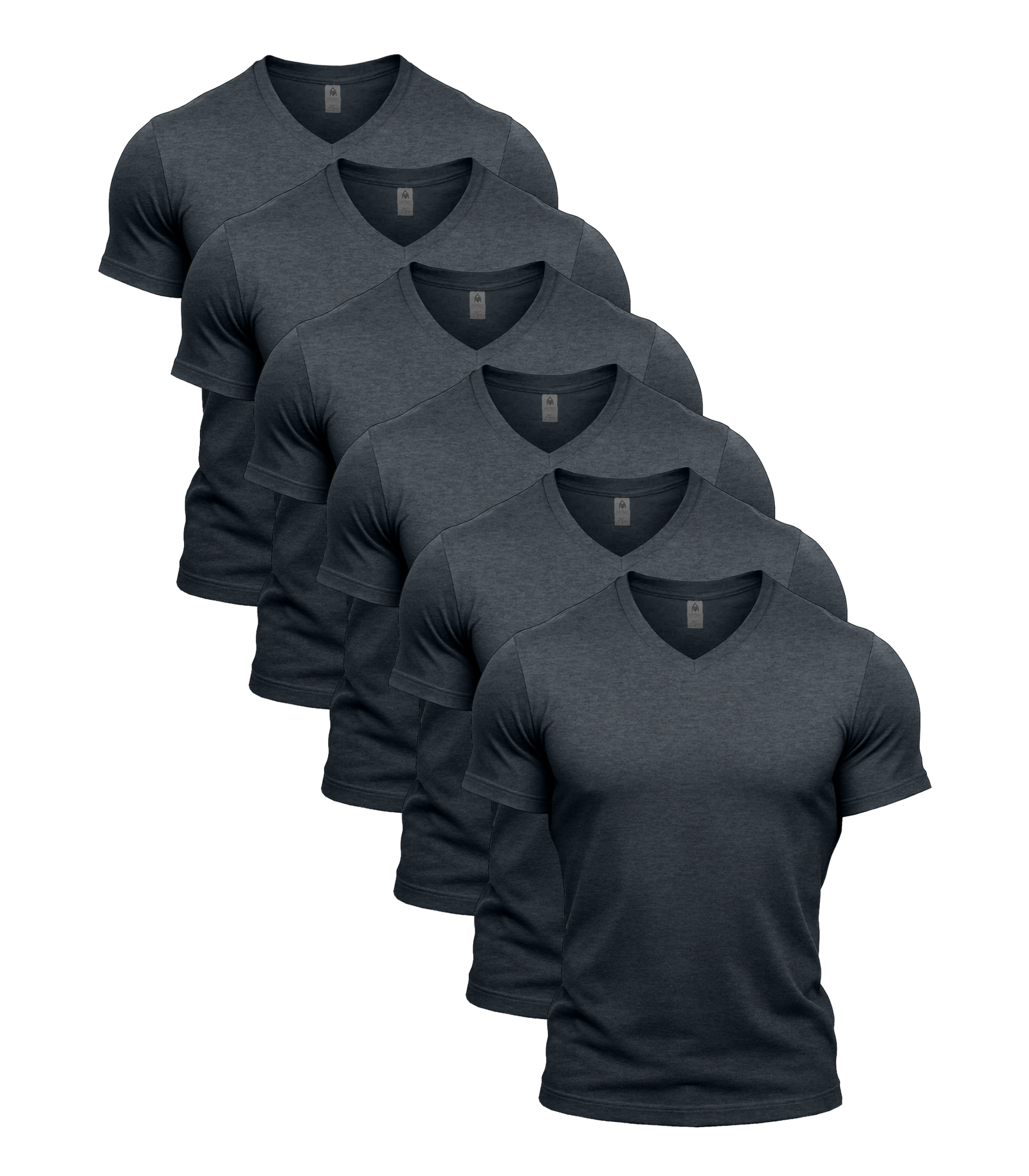 All Grey V-Neck 6 Pack