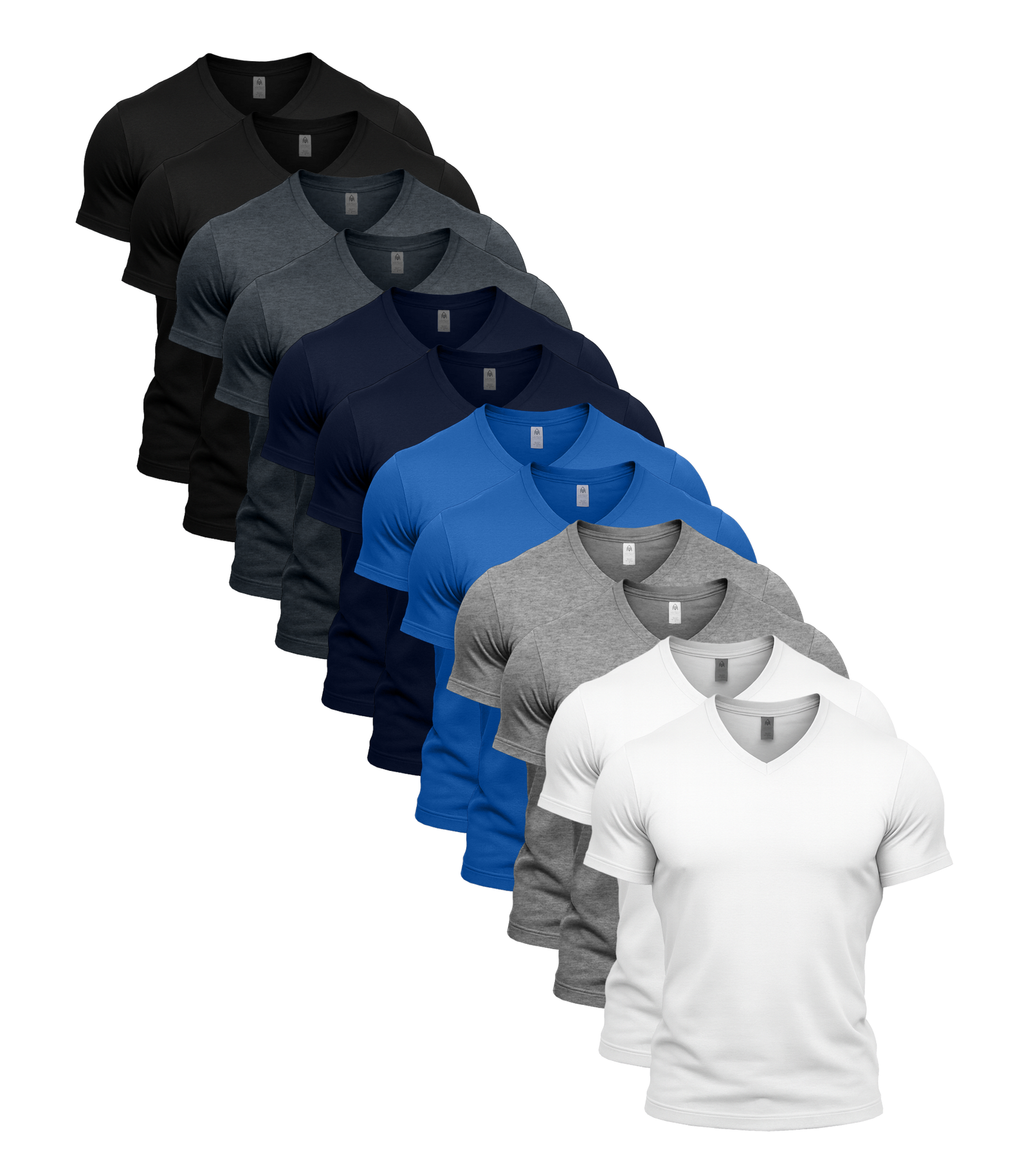 Multi Colour V-Neck 12 Pack