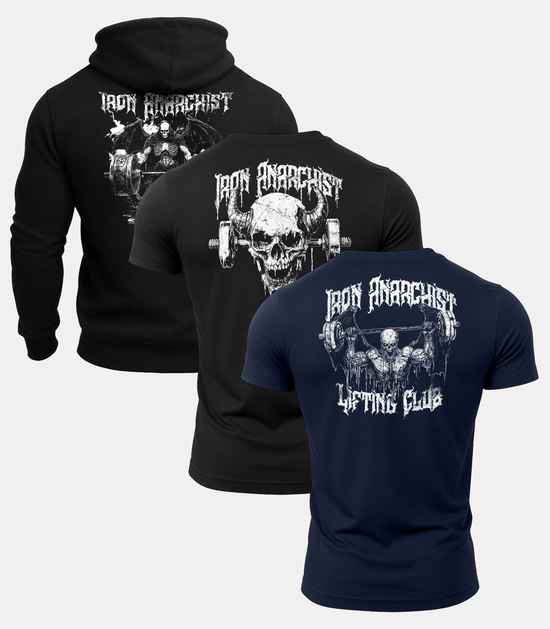 Iron Anarchist Gym Hoodie & Tee 3 Pack