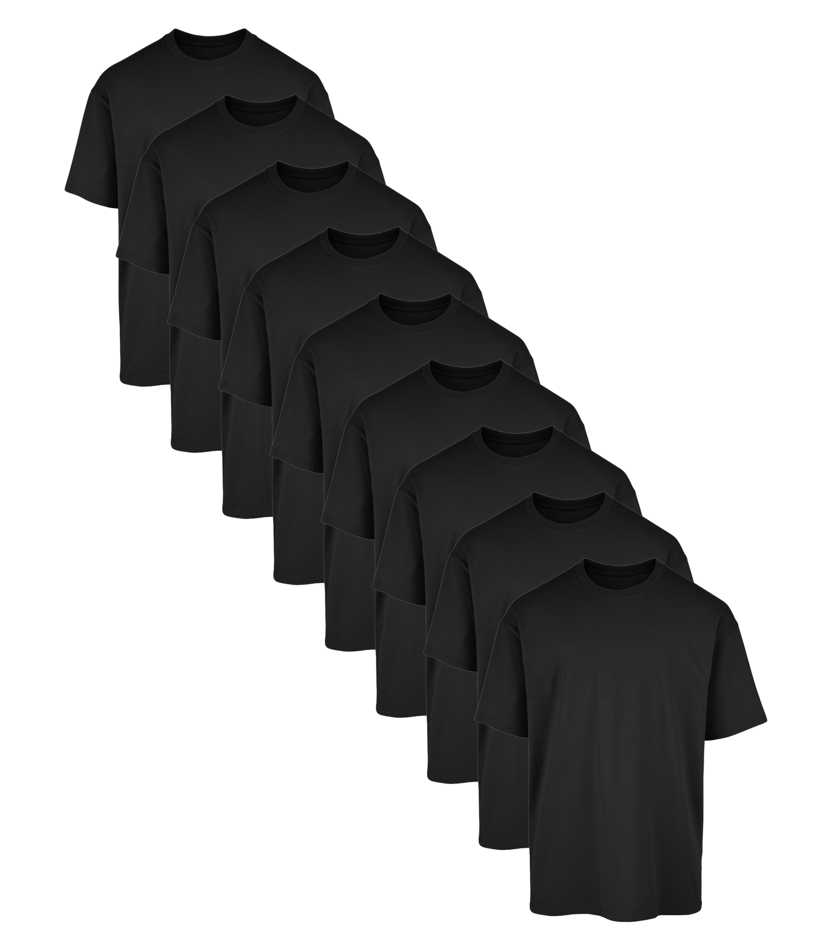 All Black Oversized Gym T-Shirt 9 Pack