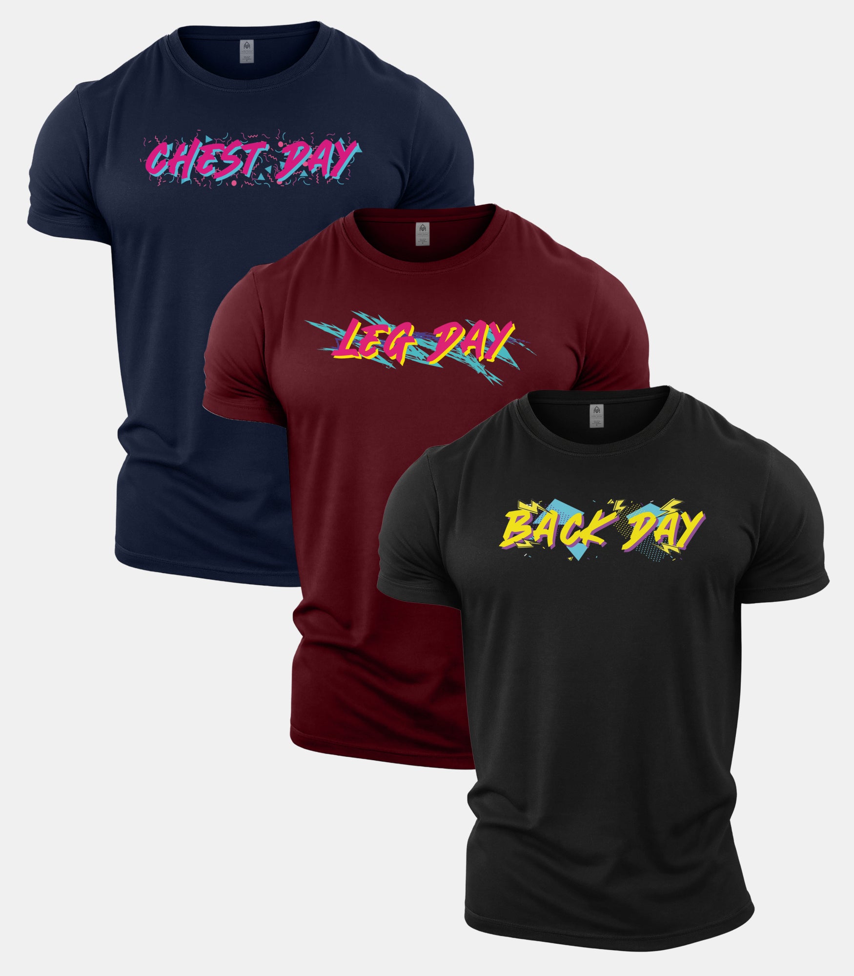 Retro Gym Day Gym T-Shirt 3 Pack
