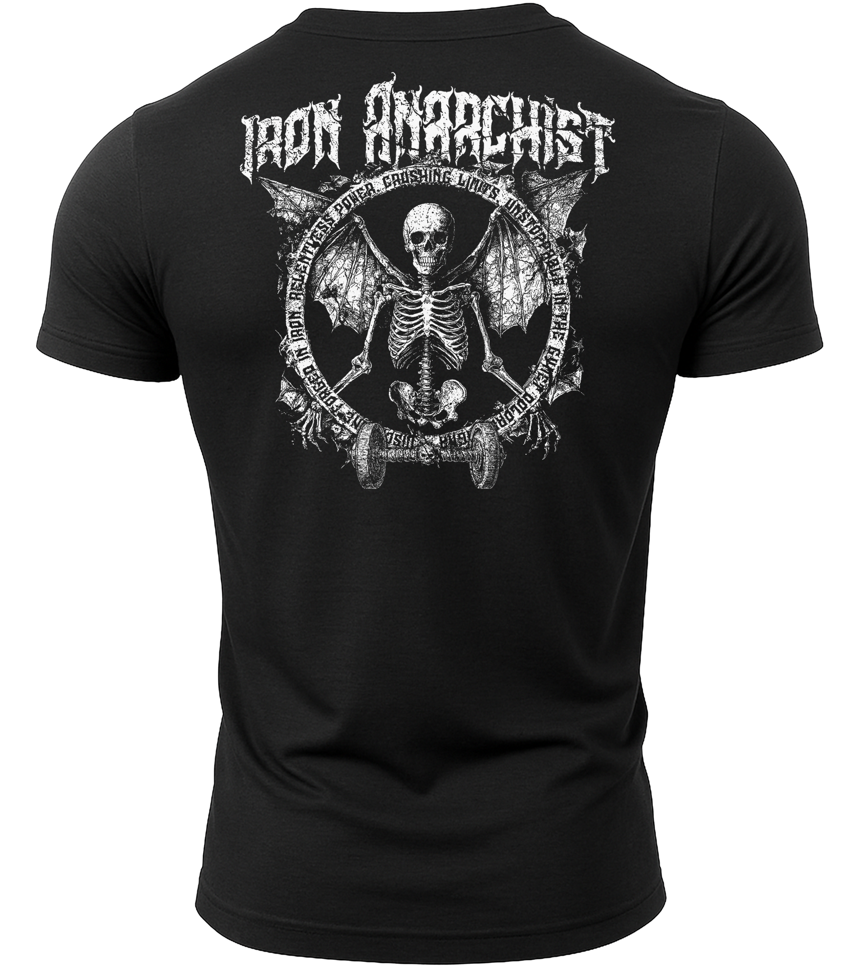 GYMTIER-IRONANARCHISTSKELETONWINGS-GD001 - BLAC