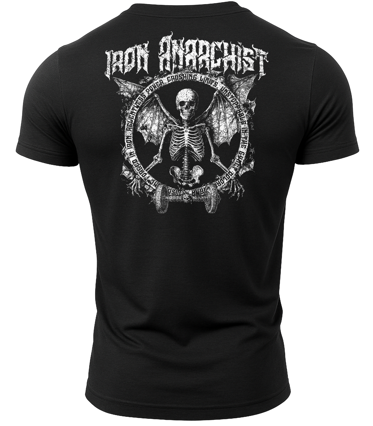 GYMTIER-IRONANARCHISTSKELETONWINGS-GD001 - BLAC