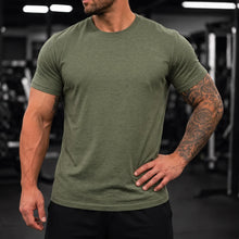 All Heather Crew Neck Gym T-Shirt 3 Pack - Heather Military Green