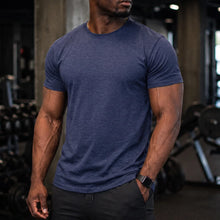 Heather Colours Crew Neck Gym T-Shirt 9 Pack - Heather Navy