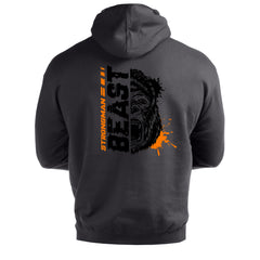 Strongman Beast Orange - Gym Hoodie