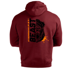 Strongman Beast Orange - Gym Hoodie