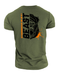 Strongman Beast Orange - Gym T-Shirt