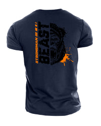 Strongman Beast Orange - Gym T-Shirt