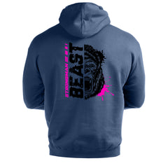 Strongman Beast Pink - Gym Hoodie