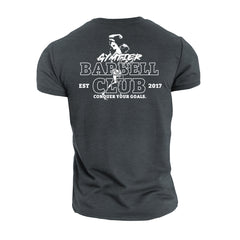 Gymtier Barbell Club - Conquer Your Goals - Gym T-Shirt