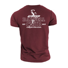 Gymtier Barbell Club - Conquer Your Goals - Gym T-Shirt