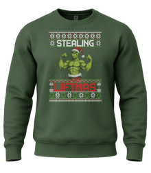 Merry Liftmas Gym Sweatshirt 3 Pack - Military Green