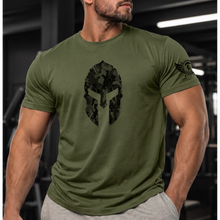 Hex Camo Spartan Forged Gym T-Shirt 3 Pack - Military Green