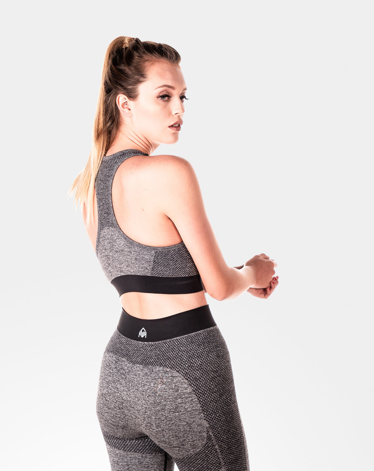 Womens Sculpt Grey Sports Bra