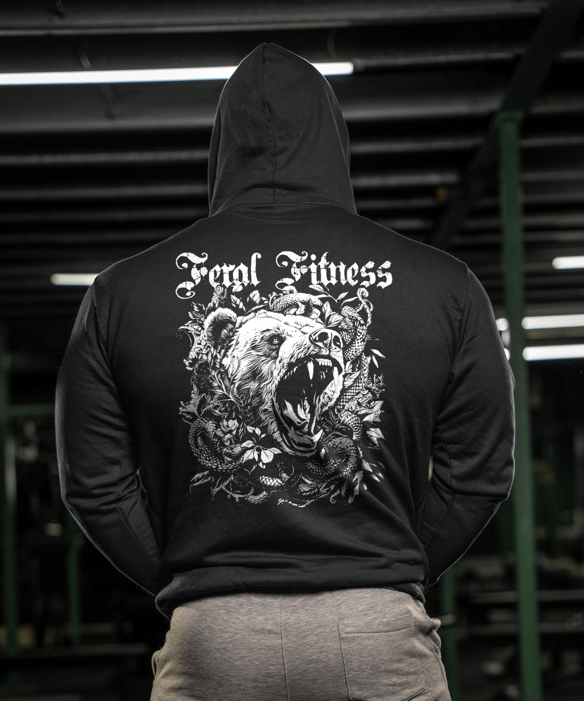 Feral Fitness Bear - Gym Hoodie