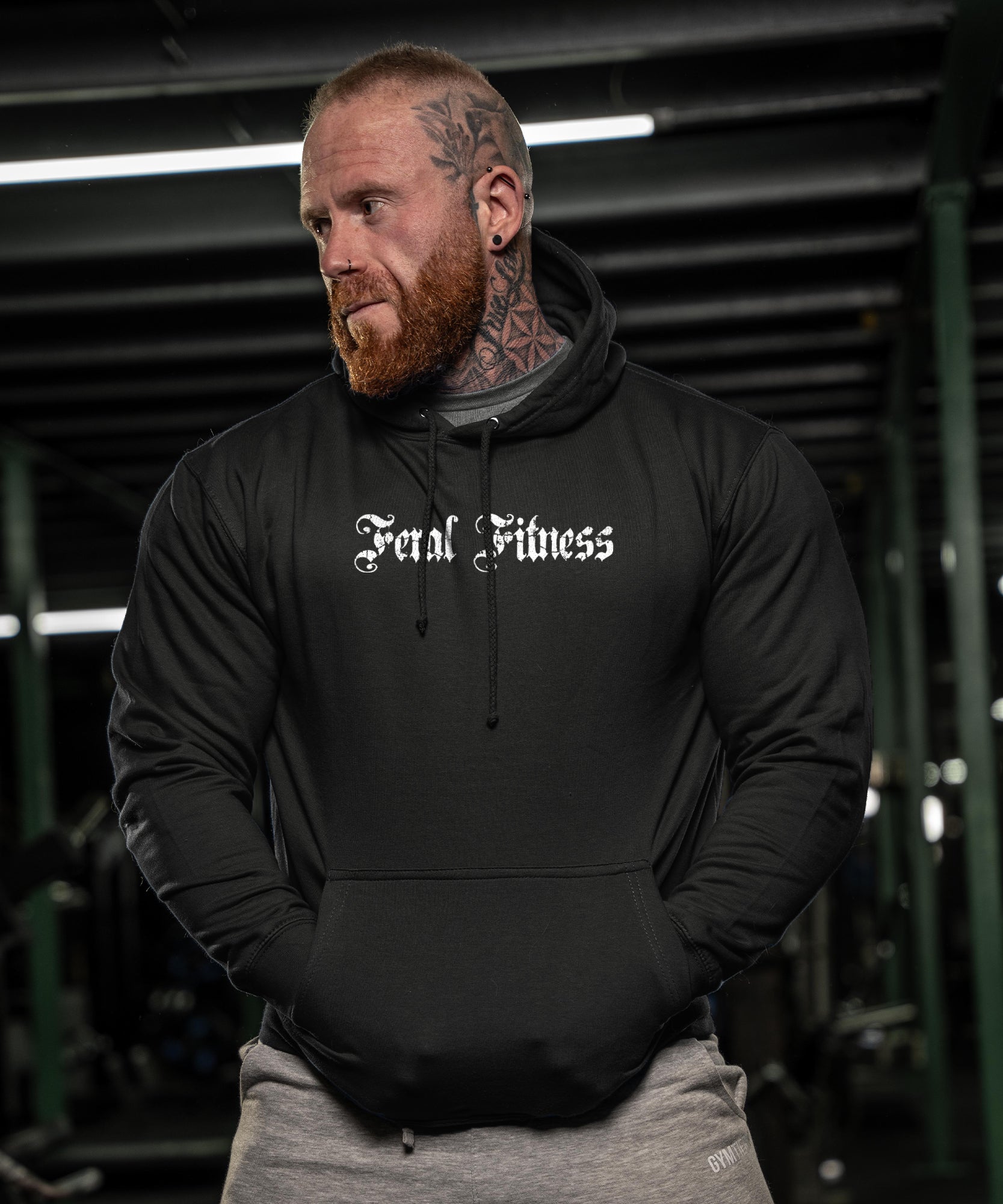 Feral Fitness Wolf - Gym Hoodie