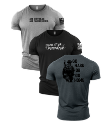 Gymtier Barbell Division - Buttercup Gym T-Shirt 3 Pack