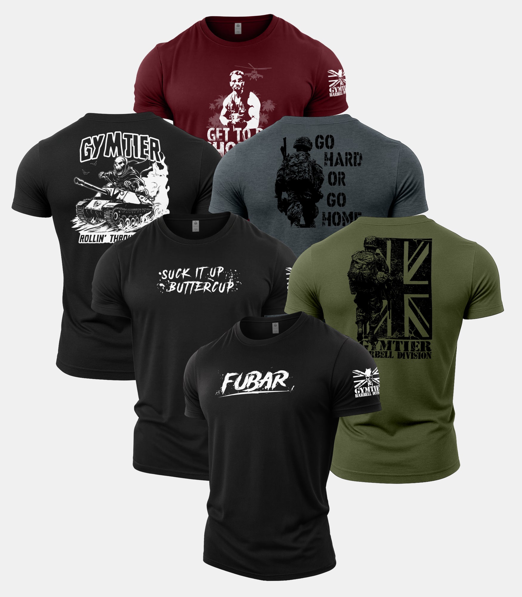 Gymtier Barbell Division - Choppa Gym T-Shirt 6 Pack