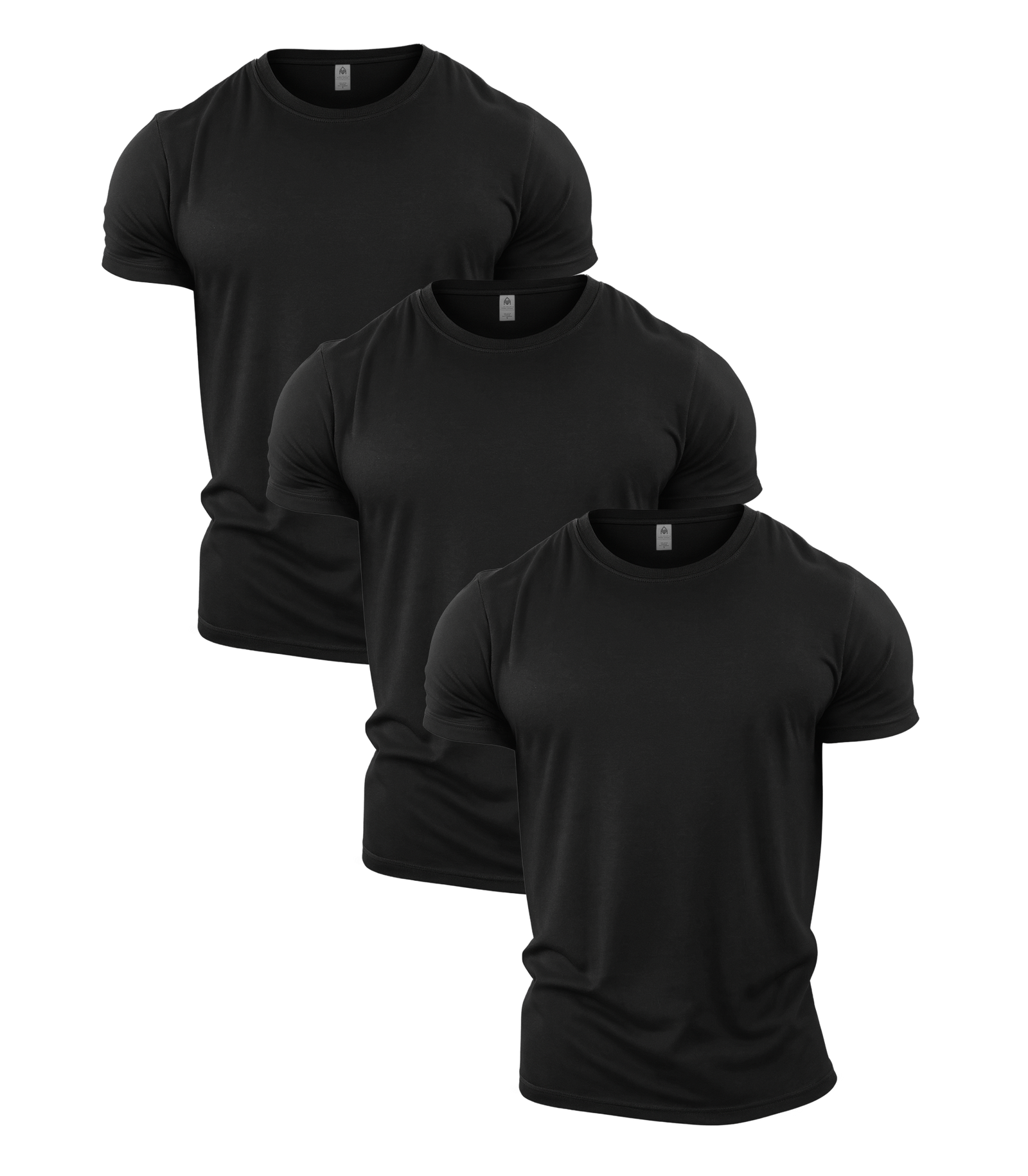 All Black Crew Neck Gym T-Shirt 3 Pack