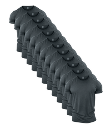 All Grey Crew Neck Gym T-Shirt 12 Pack