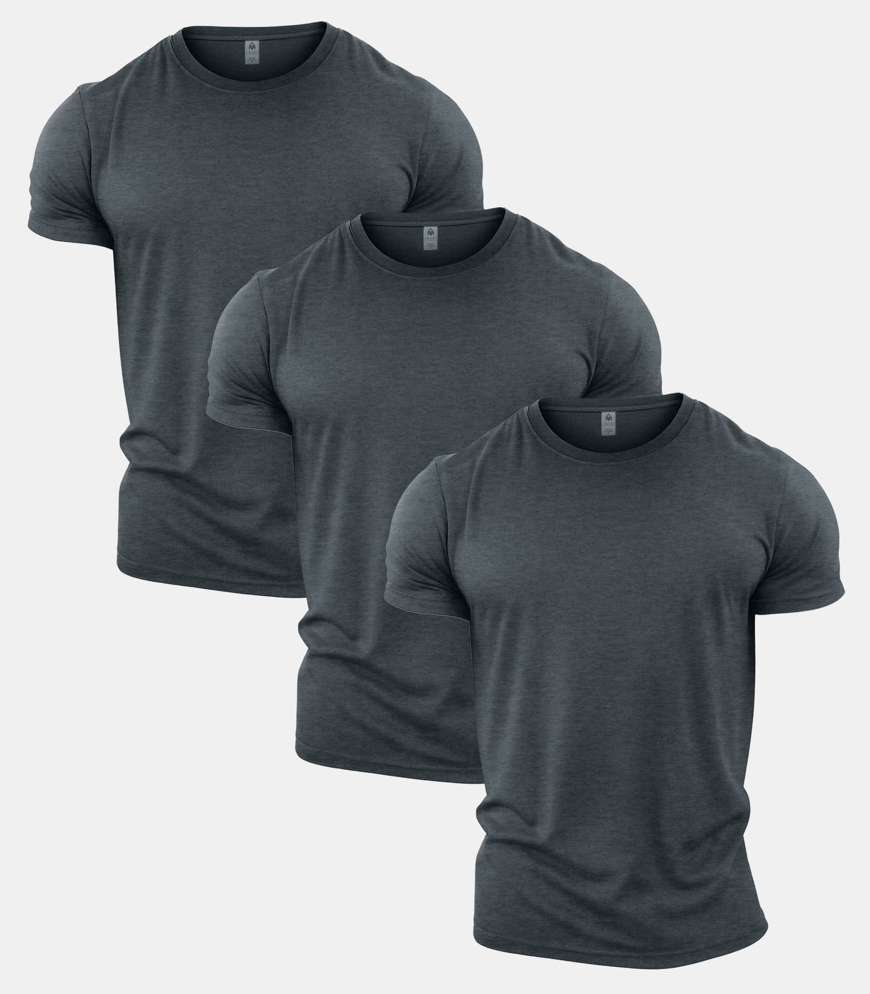 All Grey Crew Neck T-Shirt 3 Pack