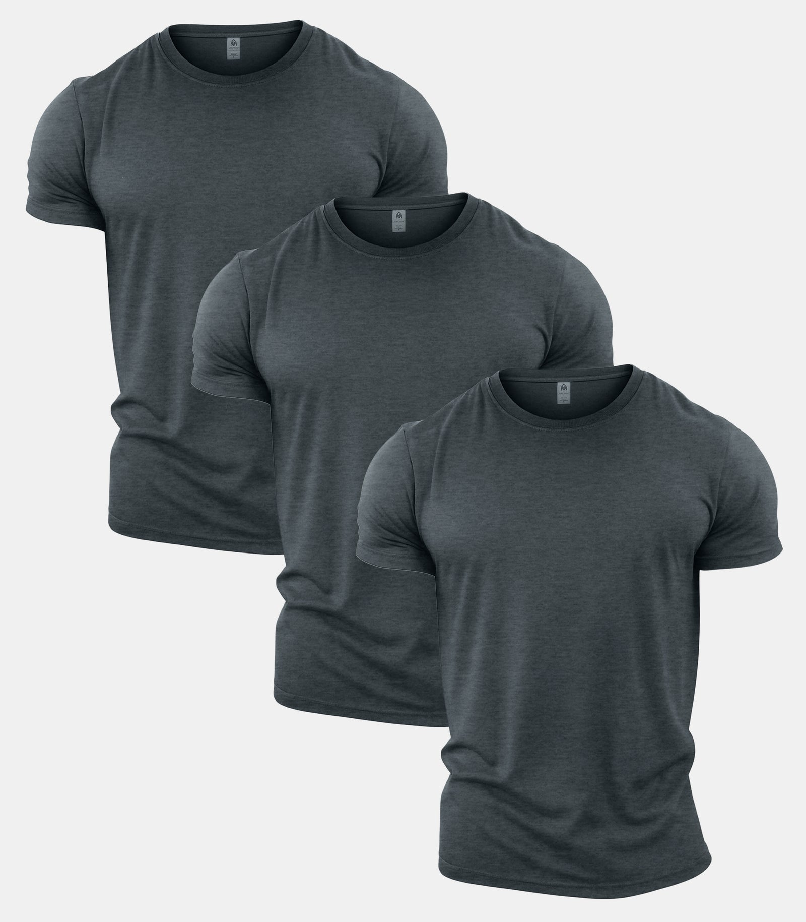 All Grey Crew Neck Gym T-Shirt 3 Pack