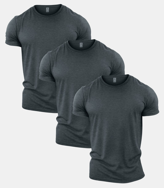 All Grey Crew Neck T-Shirt 3 Pack