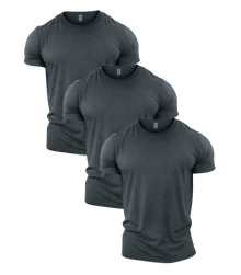 All Grey Crew Neck Gym T-Shirt 3 Pack