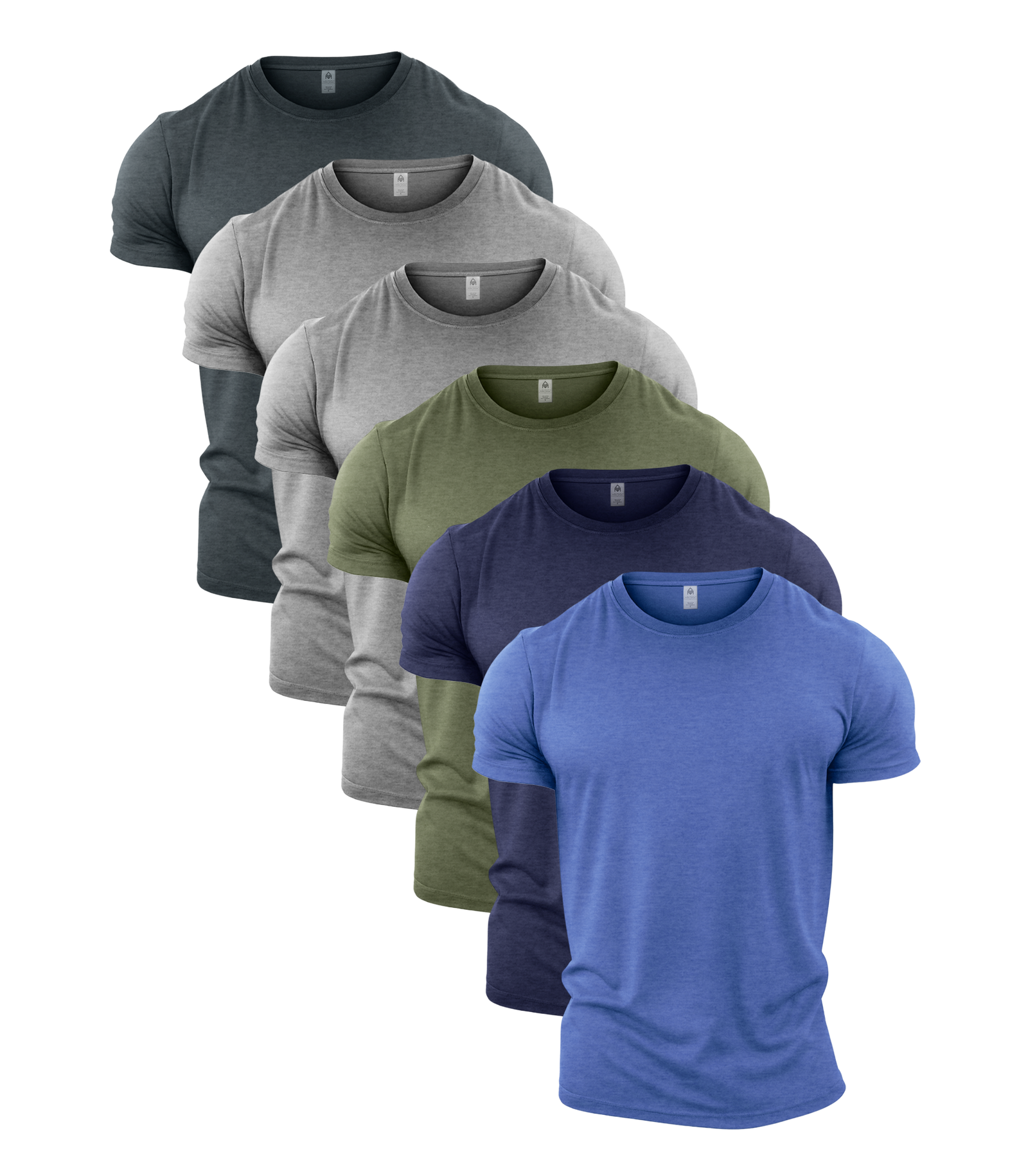 All Heather Crew Neck Gym T-Shirt 6 Pack