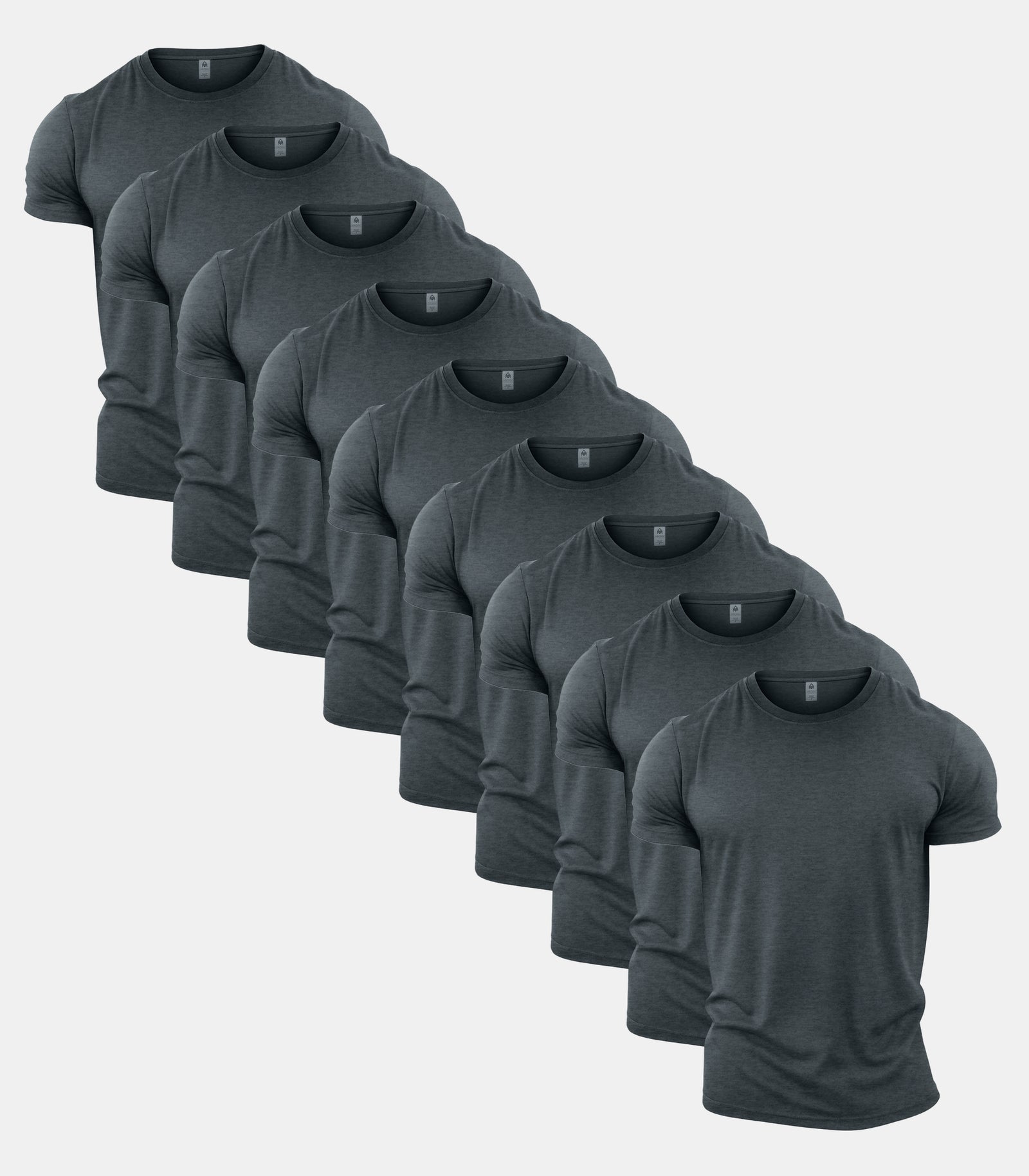 All Heather Crew Neck Gym T-Shirt 9 Pack