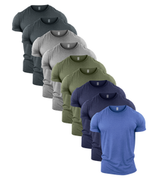 All Heather Crew Neck Gym T-Shirt 9 Pack