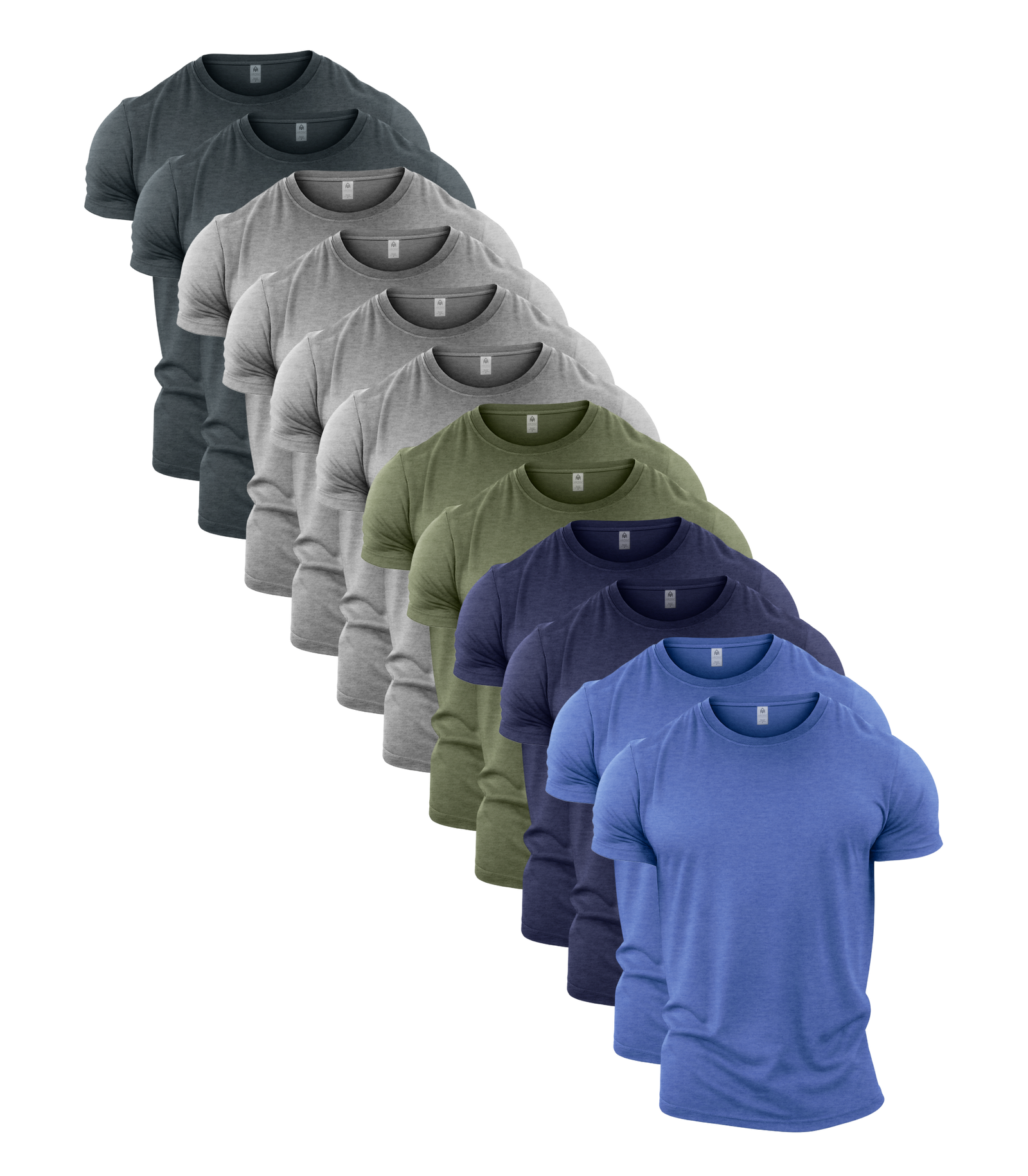 All Heathers Crew Neck Gym T-Shirt 12 Pack